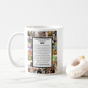 Friendship Appreciation BFF 22 Photo Collage Coffee Mug