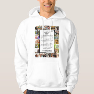 Friendship Appreciation BFF 22 Photo Collage Hoodie