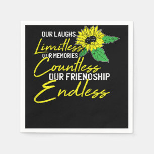 Friendship Best-Friend Cute Sunflower Bestie BFF M Napkin