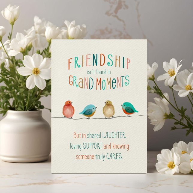 Friendship Birds Shared Laughter and Support  Card (Creator Uploaded)