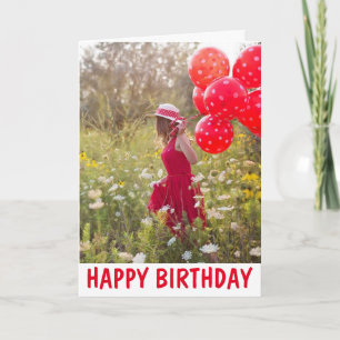 Friendship Birthday Card, Nature Lady & Balloons Card