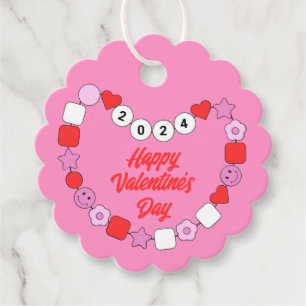 Friendship Bracelet Bejeweled Valentine's Day Favour Tags