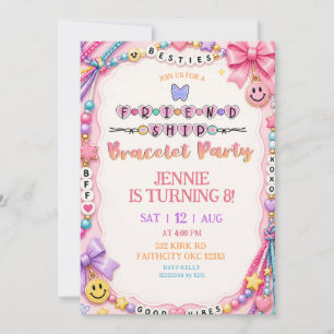 Friendship Bracelet Birthday Invitation