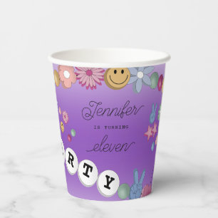 Friendship Bracelet Girl Jewellery Birthday Party Paper Cups
