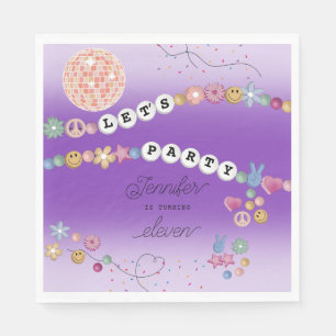 Friendship Bracelet Girl Jewelry Birthday Party Napkin