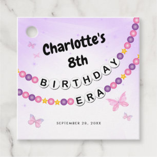 Friendship Bracelet Girls Birthday Era Party Favour Tags