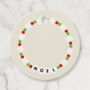 Friendship Bracelet Noel Christmas Favour Tags