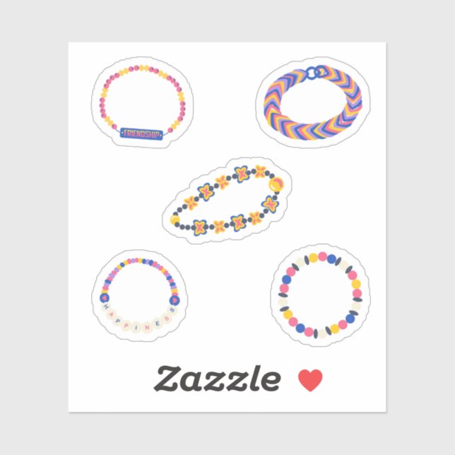 Friendship Bracelet Stickers (Sheet)