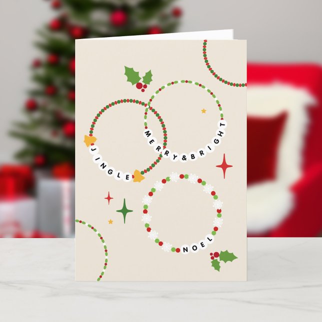 Friendship Bracelets Christmas Party Holiday Card (Creator Uploaded)