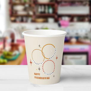 Friendship Bracelets Friendsgiving Thanksgiving Paper Cups