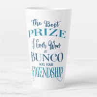 Friendship Bunco Best Prize Typography Blue Modern