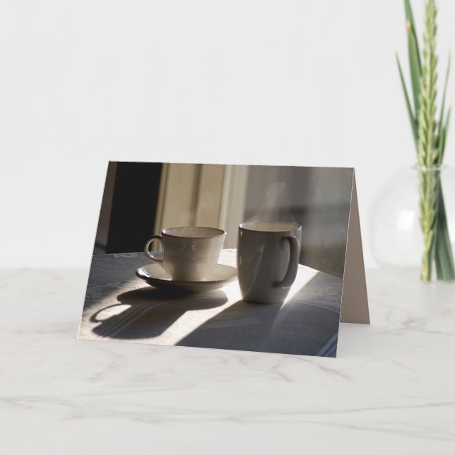 Friendship Coffee Cups Greeting Card (Front)