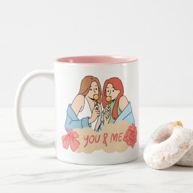 Friendship Coffee Mug – Besties Forever (With Donut)