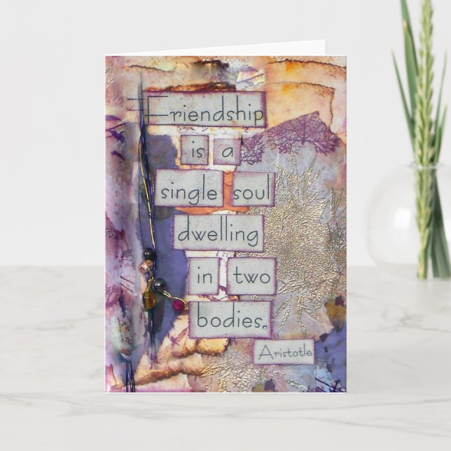 Friendship Collage | Friendship Is A Single Soul Card (Front)