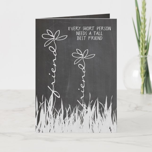 friendship daisies on chalkboard card (Front)