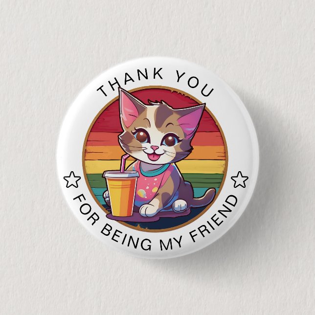 friendship day 3 cm round badge (Front)