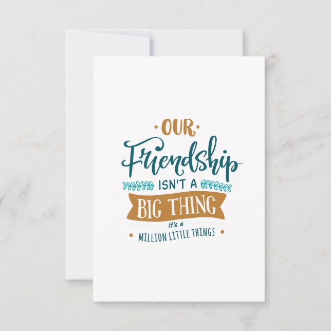 Friendship day big thing thank you card (Front)