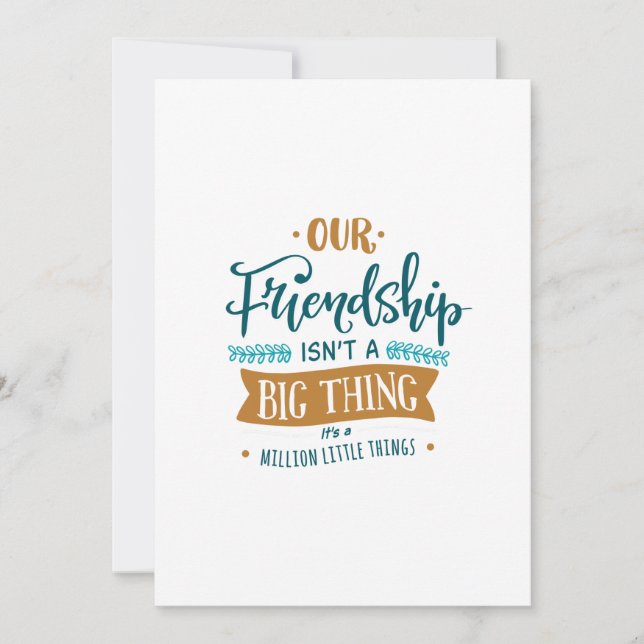 Friendship day big thing thank you card (Front)