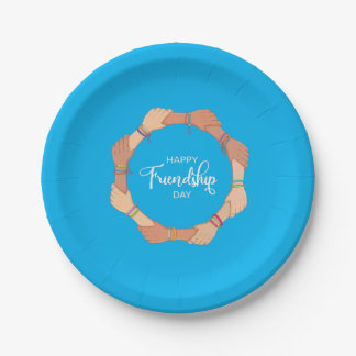Friendship day paper plate