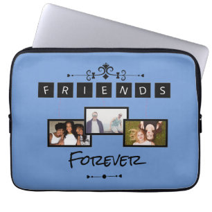 Friendship day personalised template photo collage laptop sleeve