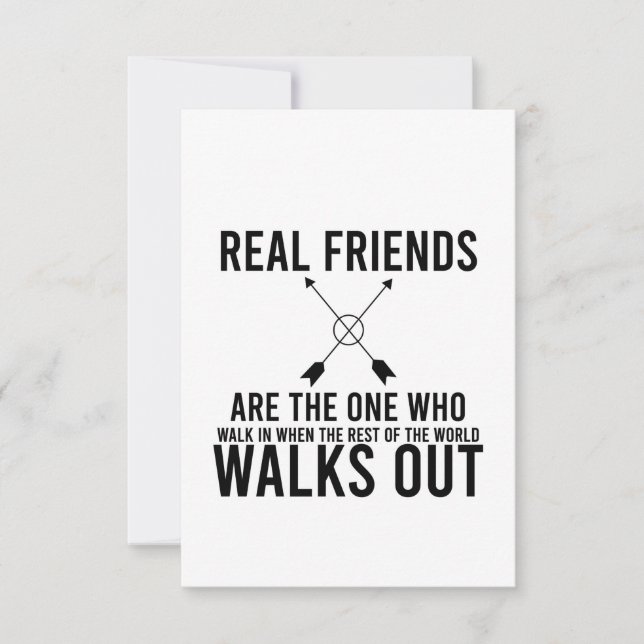 Friendship day real friends invitation (Front)