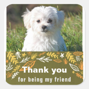 Friendship day square sticker