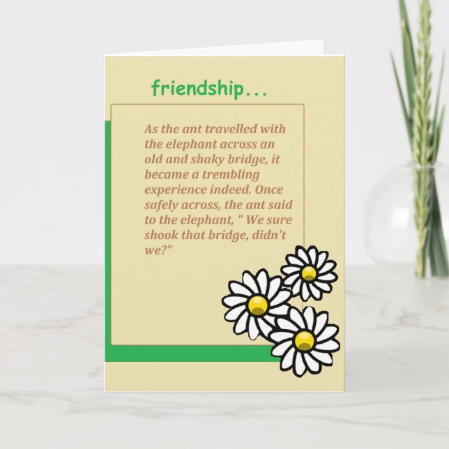 friendship devotional greeting card (Front)