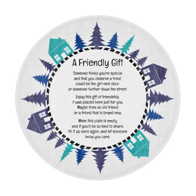 Friendship Gift Plate Cutting Board (Front)