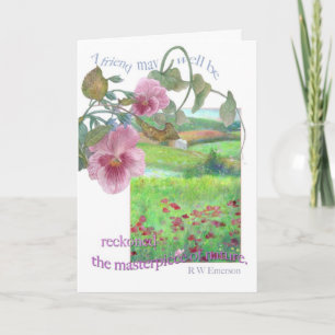 Friendship greeting with impressionist landscape card