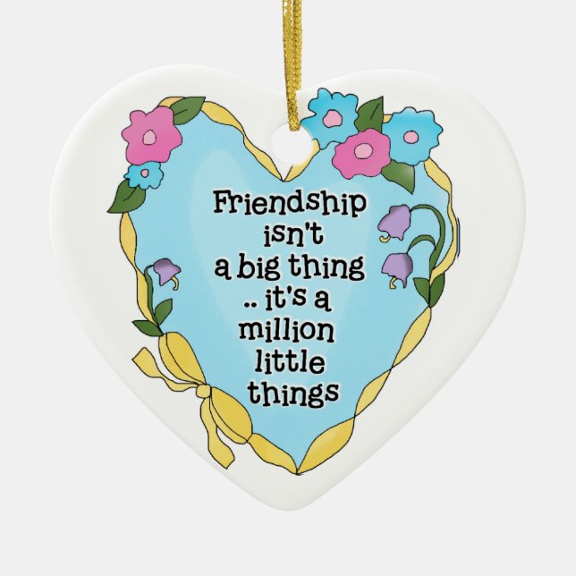 Friendship Heart Two Keepsake Ornament (Front)