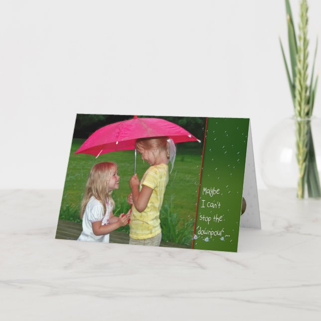 Friendship in the rain card (Front)