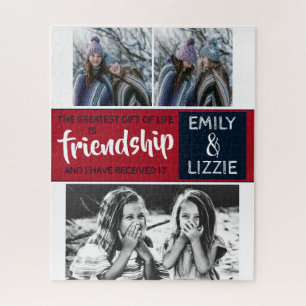 Friendship inspirational with names and photos jigsaw puzzle