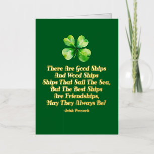 Friendship Irish Blessing friend birthday spouse Foil Greeting Card