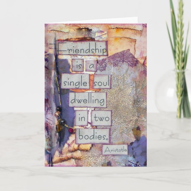 Friendship Is A Single Soul Card (Front)