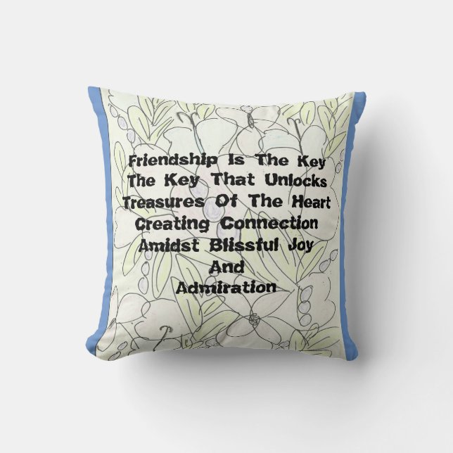 Friendship Is The Key Cushion (Front)