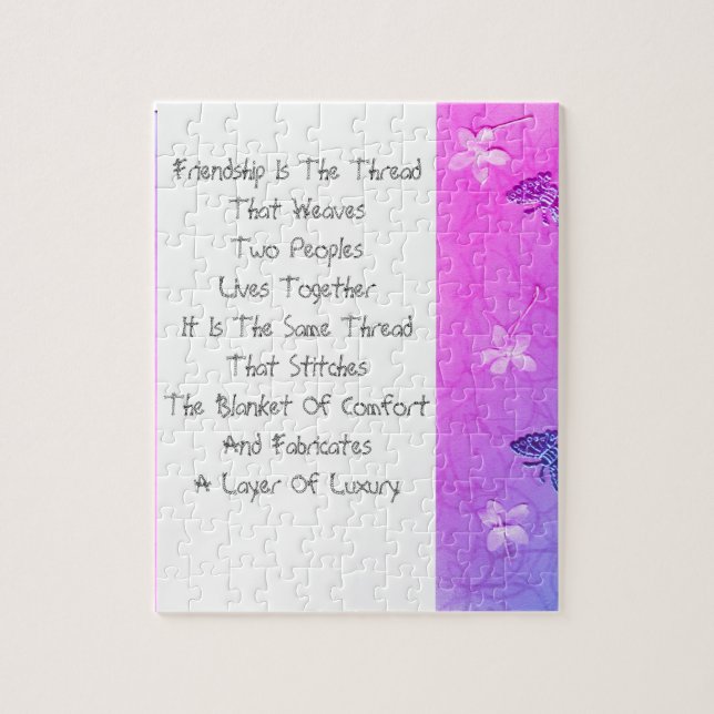 Friendship Is The Thread Jigsaw Puzzle (Vertical)