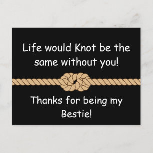 Friendship Knot Bestie Appreciation Art Postcard