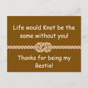 Friendship Knot Bestie Appreciation Art Postcard