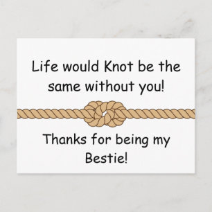 Friendship Knot Bestie Appreciation Art Postcard