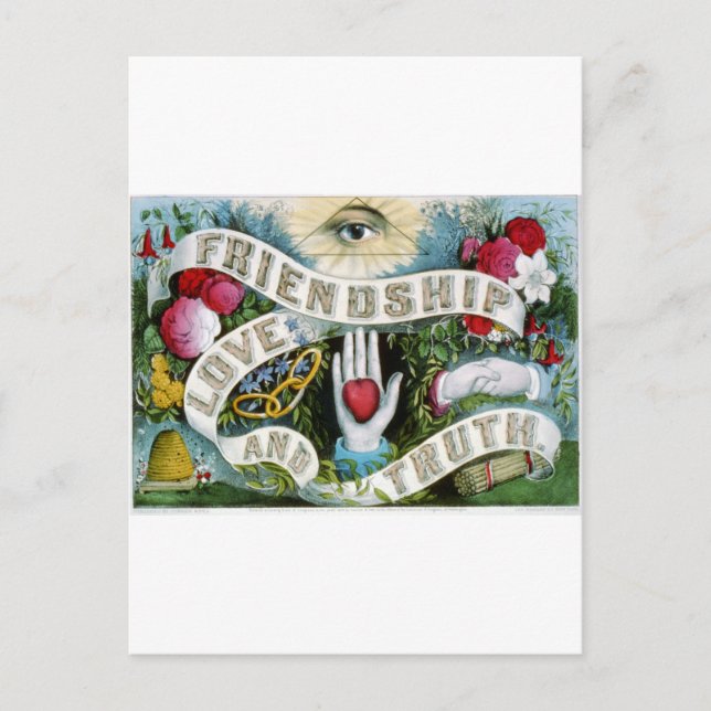 Friendship, Love, and Truth Postcard (Front)