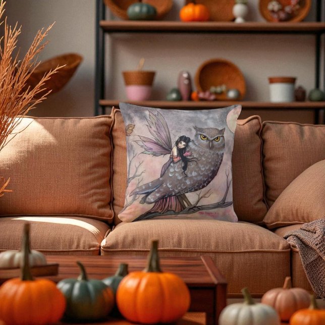 Friendship Owl and Fairy Throw Pillow (Creator Uploaded)
