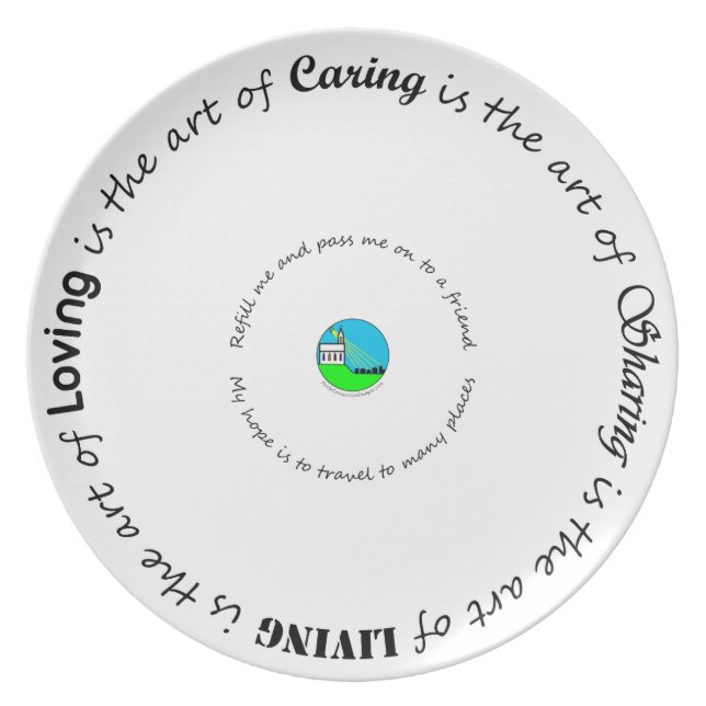 Friendship Pass It On Plate - Melamine (Front)