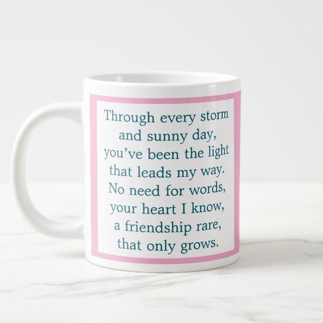 Friendship Poem Large Coffee Mug (Left)