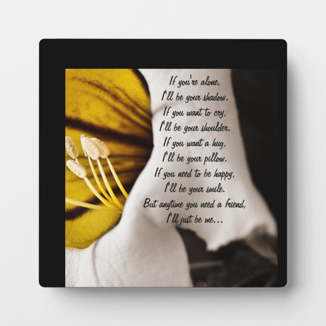 Friendship Poem Magnet Plaque (Front)
