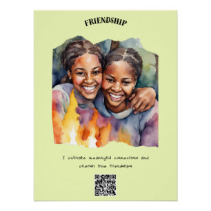 Friendship Positive Affirmation  Poster
