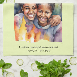 Friendship Positive Affirmation  Tea Towel