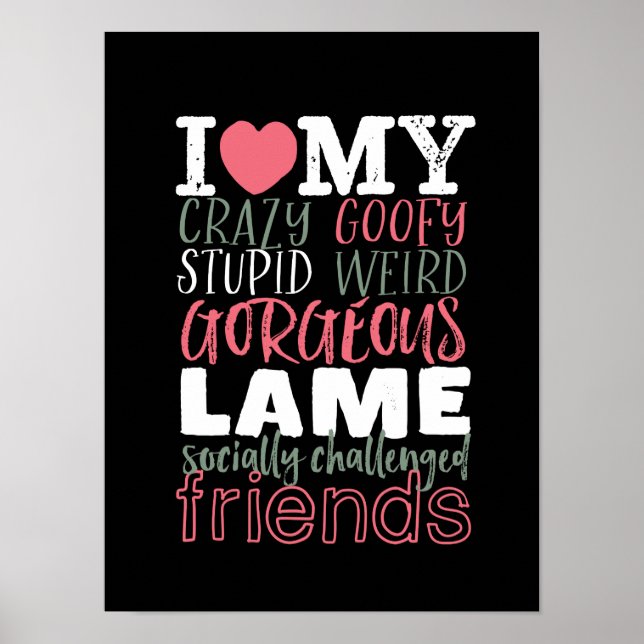 Friendship Quote Best Friends BFF Poster (Front)