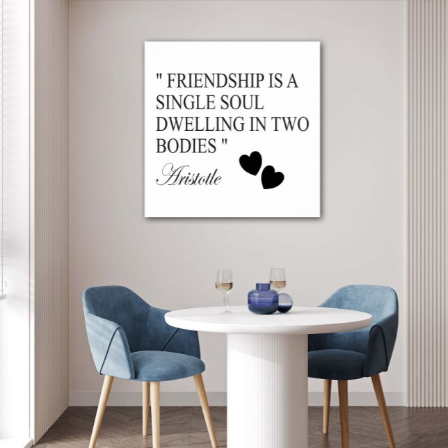 Friendship Quote By Aristotle  Poster (Creator Uploaded)