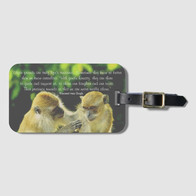 Friendship Quote by Vincent van Gogh Luggage Tag (Front Horizontal)