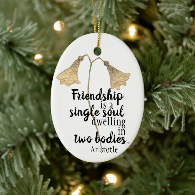 Friendship Quote Flowers Ceramic Tree Decoration (Tree)